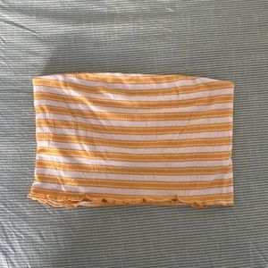 PacSun Orange Striped Tube Top